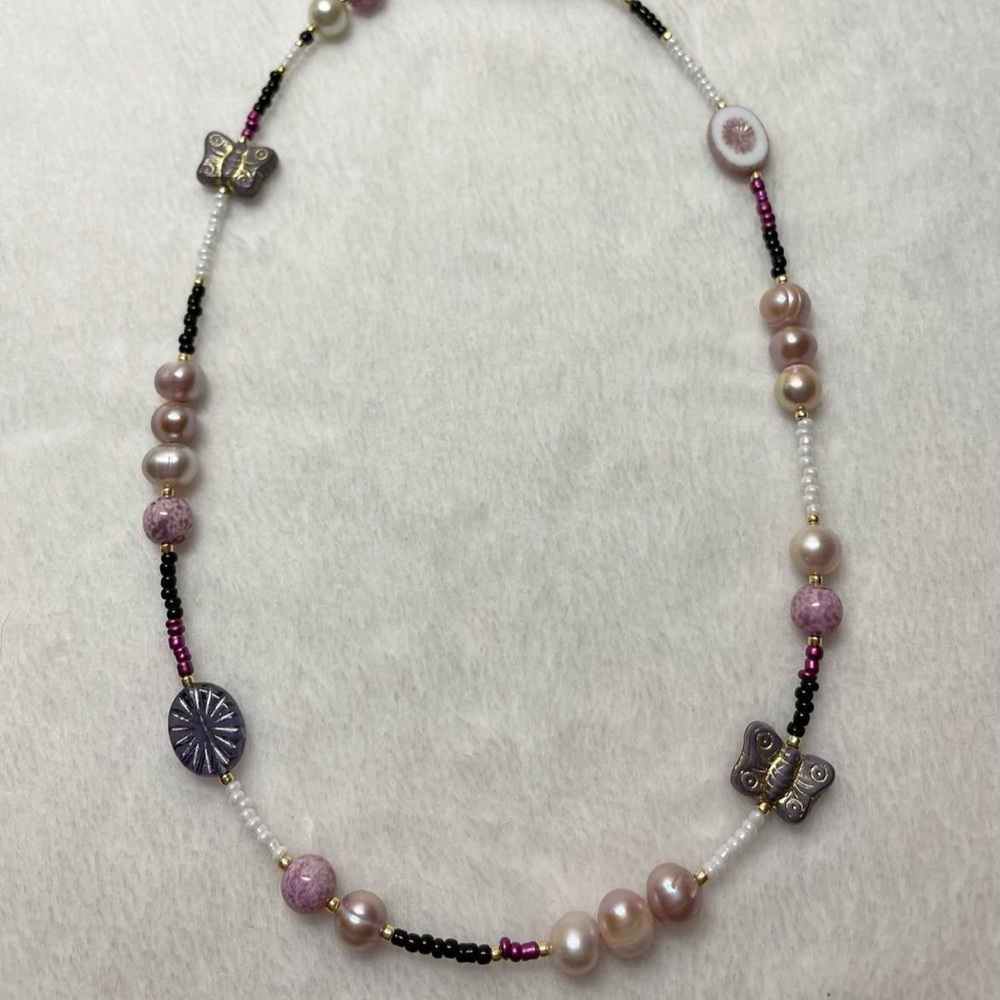 Handmade purple necklace